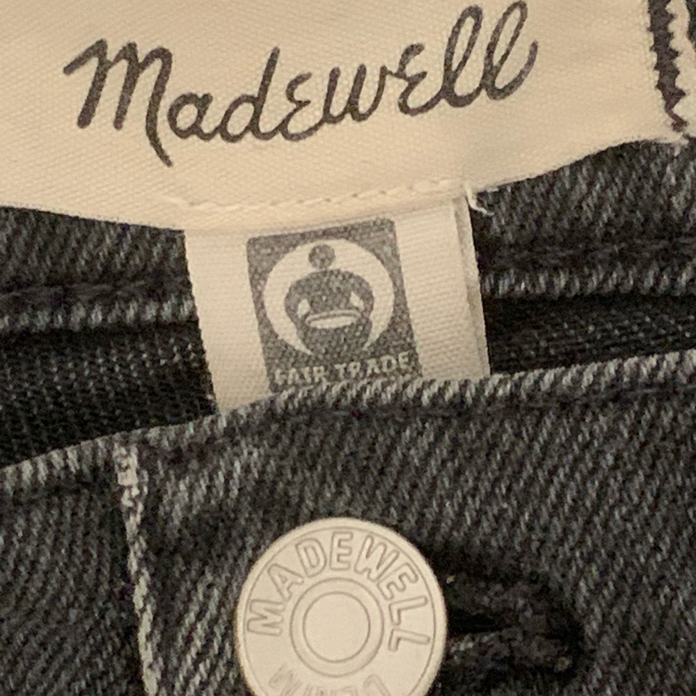 Madewell The Girljean Black Rip Knee Skinny Jeans 28 - Picture 2 of 11
